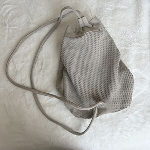 Monserat De Lucca Perforated Suede Grey Backpack